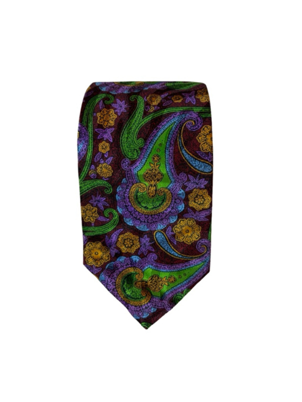 Brioni Roma Silk Paisley Tie Italy Bold Floral Medallion Luxury Necktie